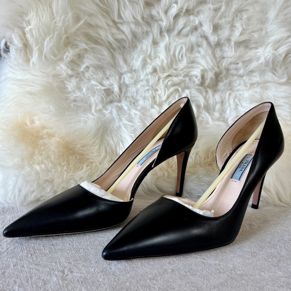 Prada Pointed-Toe d'Orsay Pump Black